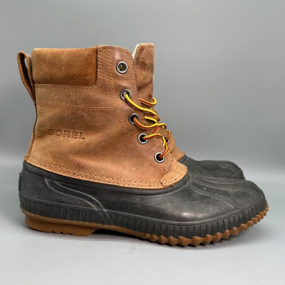 Sorel Cheyanne II Duck Boots Men\'s 10 Brown Waterproof Lace-Up Round Toe Ankle main image 5